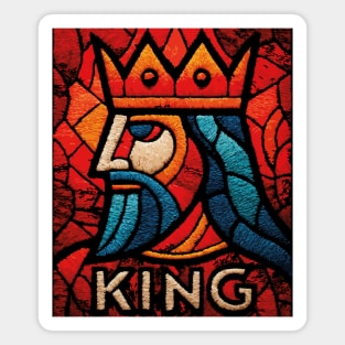 The King | A Regal Playing Card Portrait Magnet
